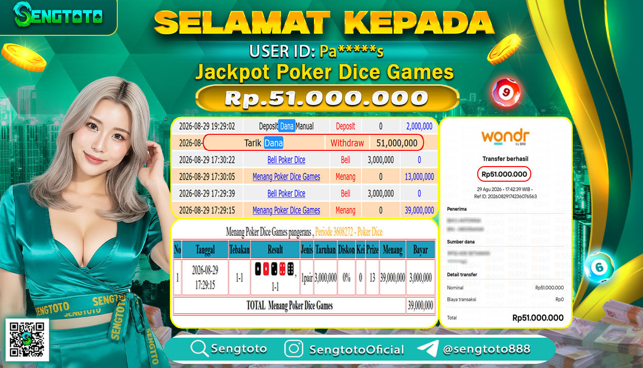 BUKTI PEMBAYARAN LIVEGAME POKER DICE