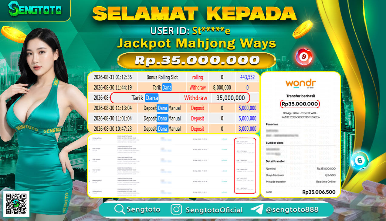 BUKTI PEMBAYARAN SLOT MAHJONG WAYS