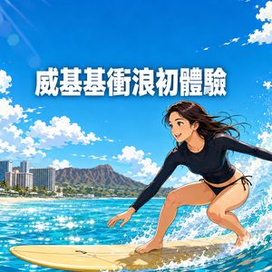 威基基衝浪初體驗在夏威夷海上成功站上衝浪板
