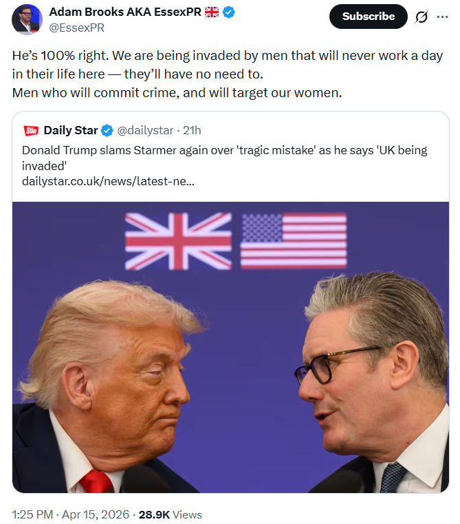 Adam Brooks: He’s 100% right…