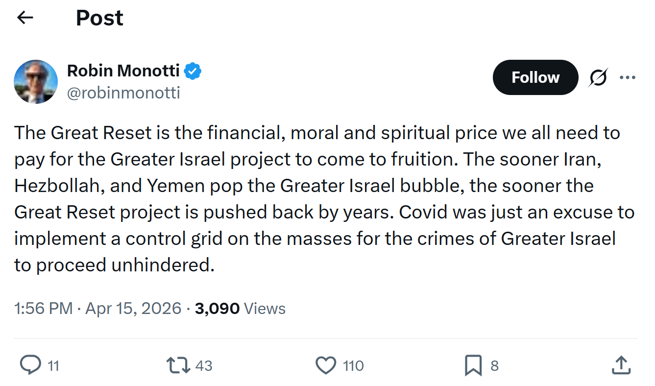 Robin Monotti: The Great Reset is the financial…
