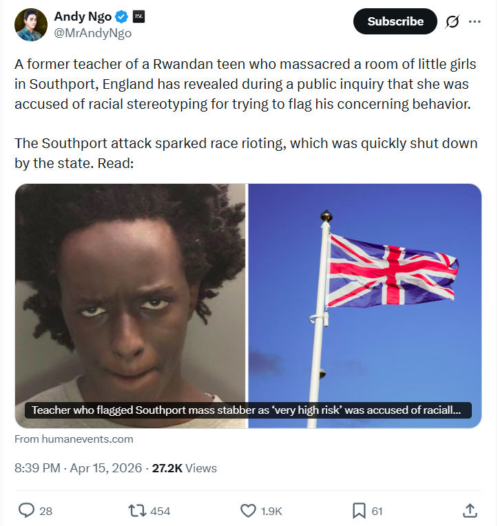 Andy Ngo: A former teacher of a Rwandan…