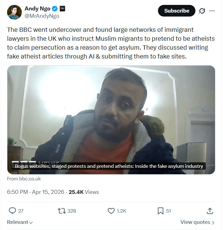 Andy Ngo: The BBC went undercover and found large networks…