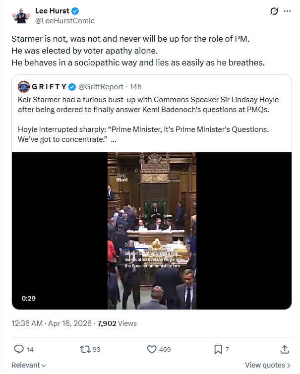 Lee Hurst: Starmer is not…