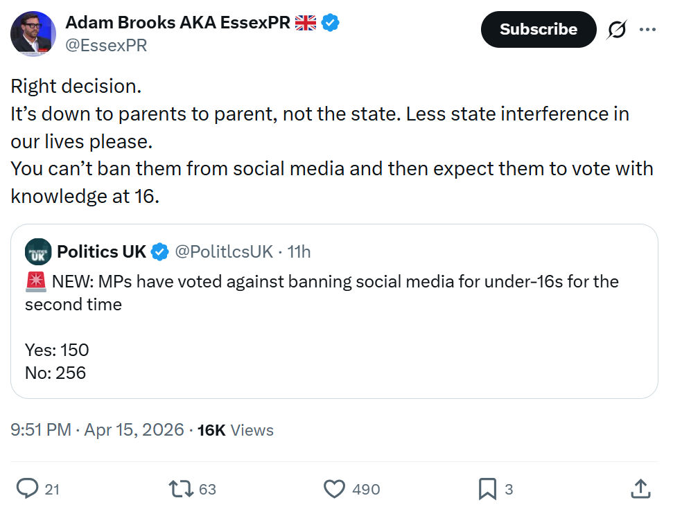 Adam Brooks: Right decision…