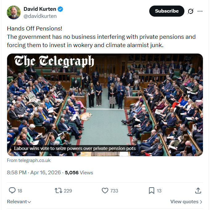 David Kurten: Hands Off Pensions!…