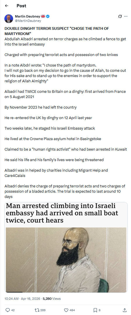 Martin Daubney: DOUBLE DINGHY TERROR SUSPECT…