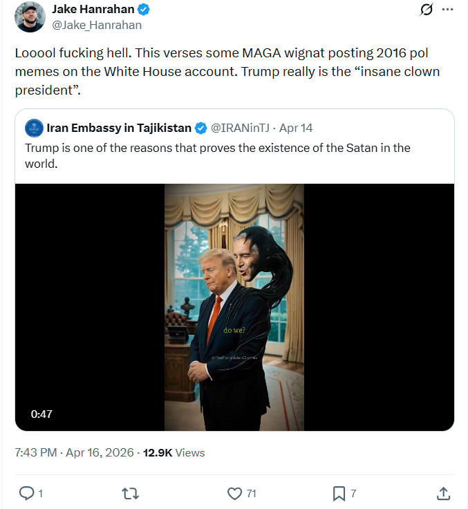 Jake Hanrahan: Looool fucking hell…