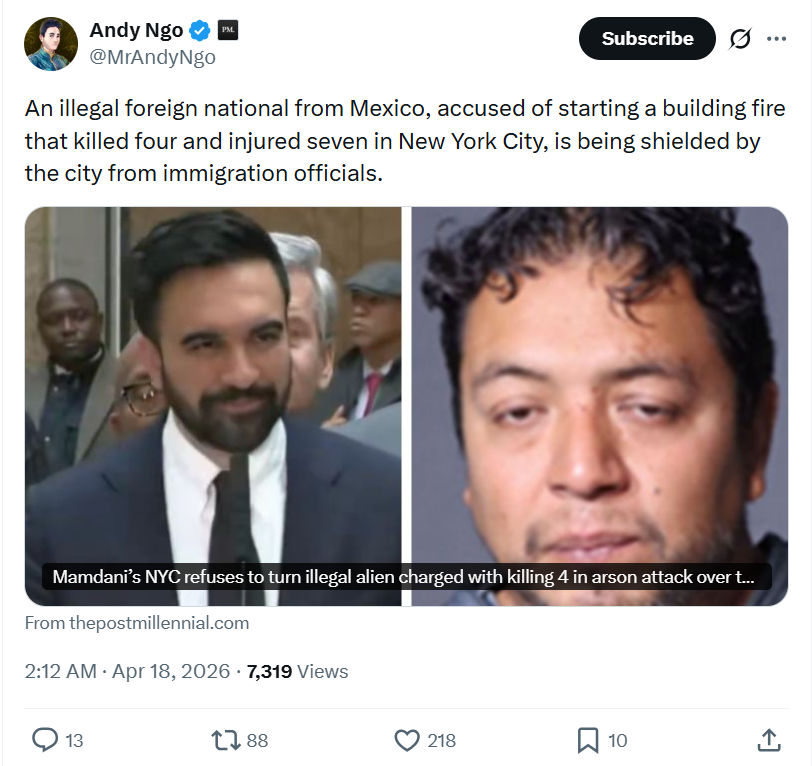 Andy Ngo: An illegal foreign national from Mexico…