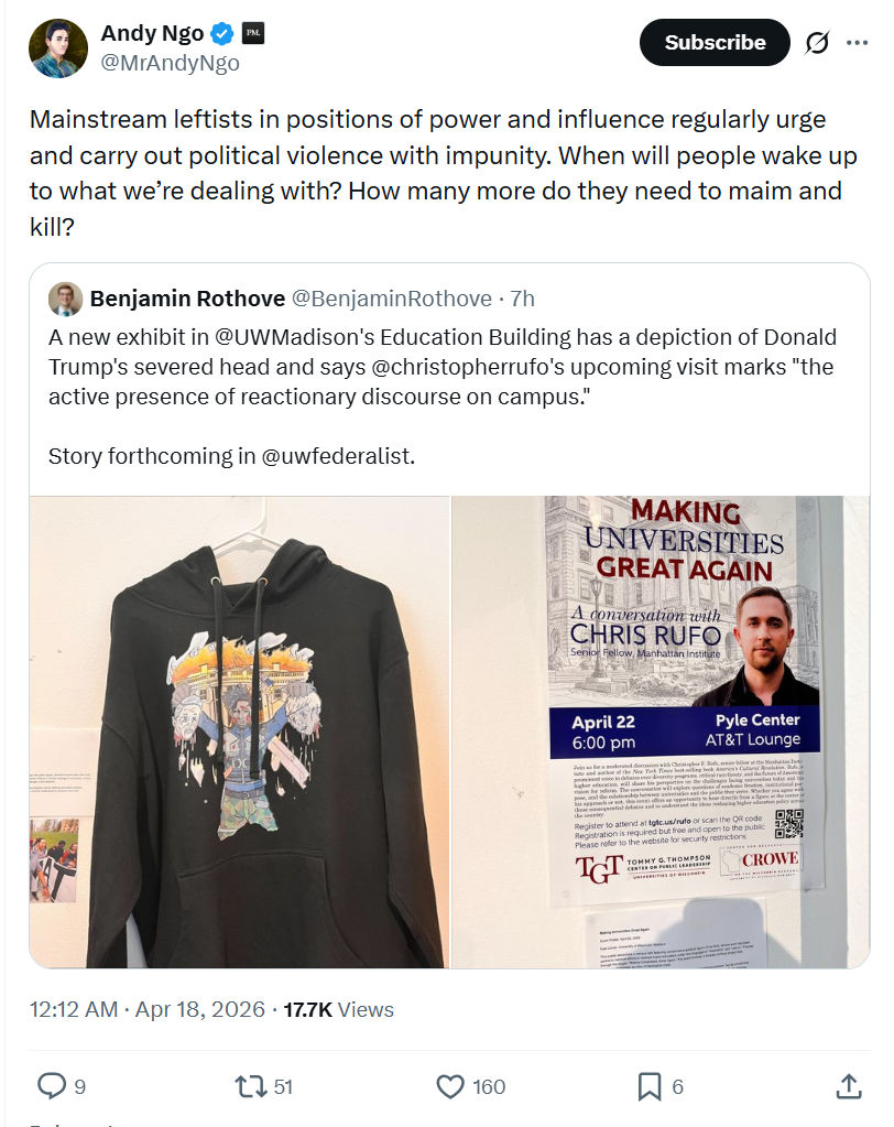 Andy Ngo: Mainstream leftists in positions of power…