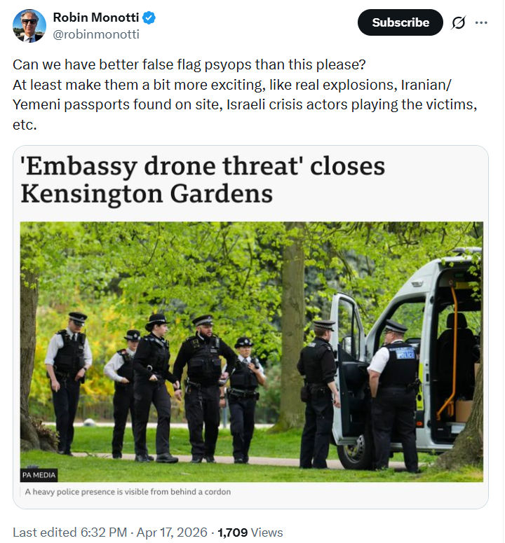 Robin Monotti: Can we have better false flag…