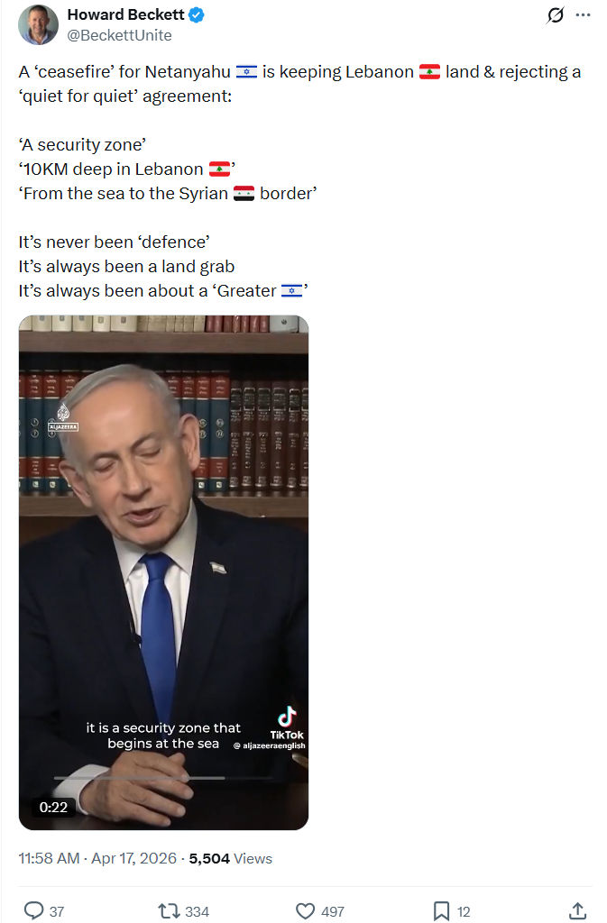 Howard Beckett: A ‘ceasefire’ for Netanyahu…