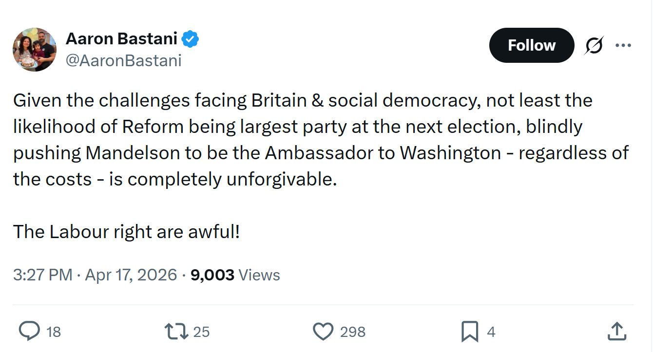 Aaron Bastani: Given the challenges facing Britain…