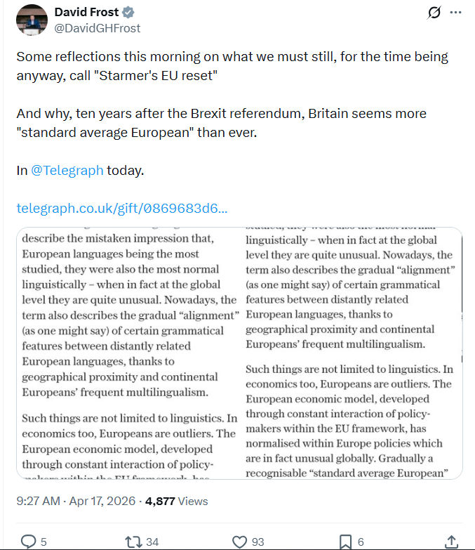David Frost: Some reflections this morning…