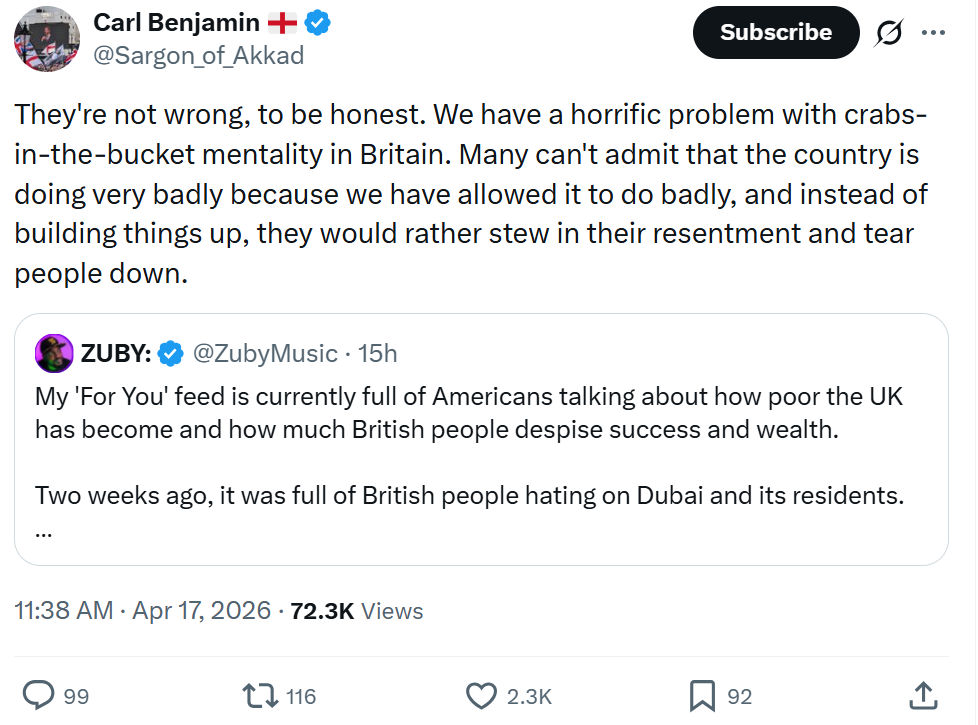 Carl Benjamin: They're not wrong, to be honest…