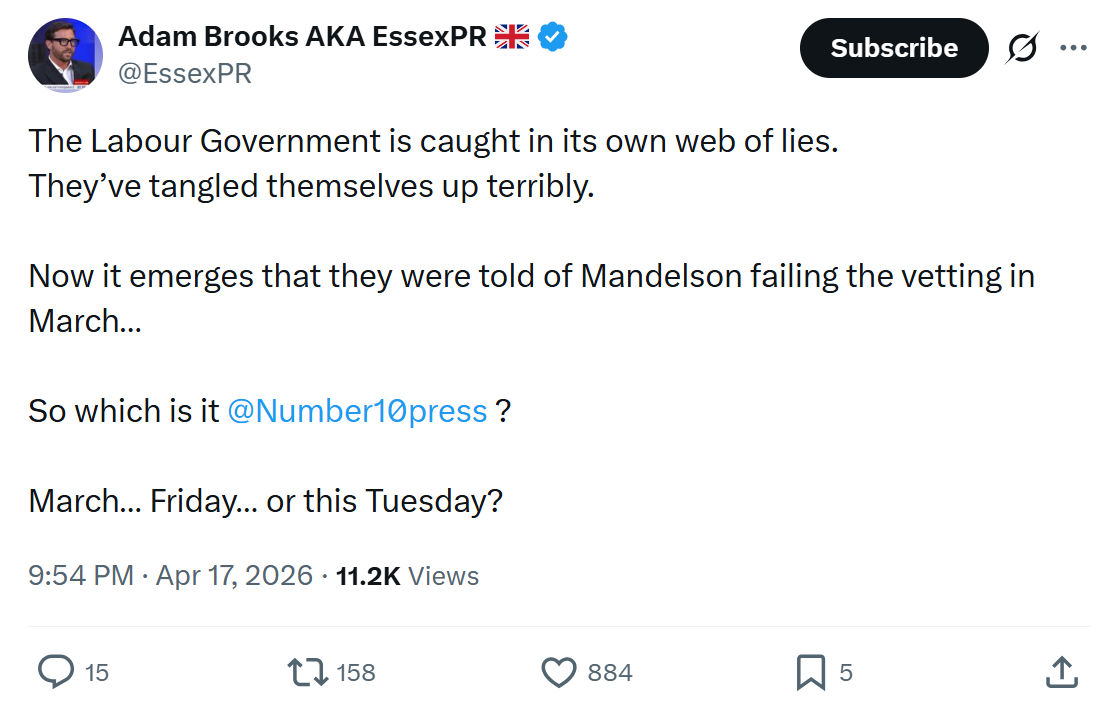 Adam Brooks: The Labour Government is caught…