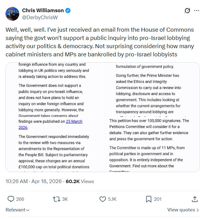 Chris Williamson: Well, well, well…