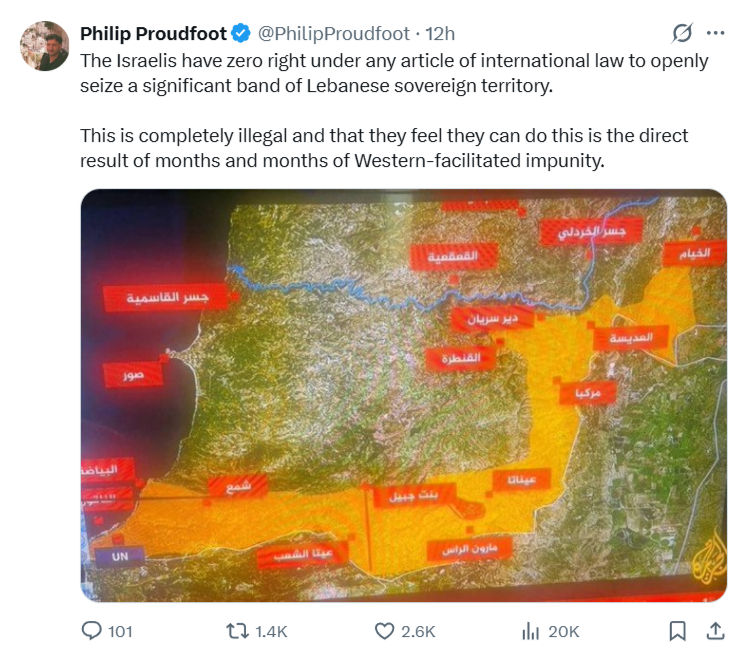 Philip Proudfoot: The Israelis have zero right…