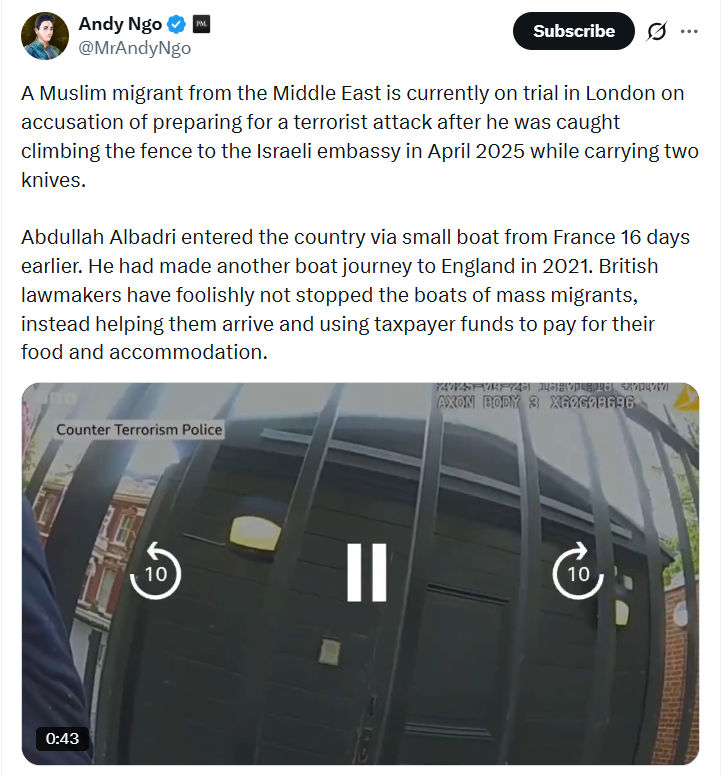 Andy Ngo: A Muslim migrant from the Middle East…