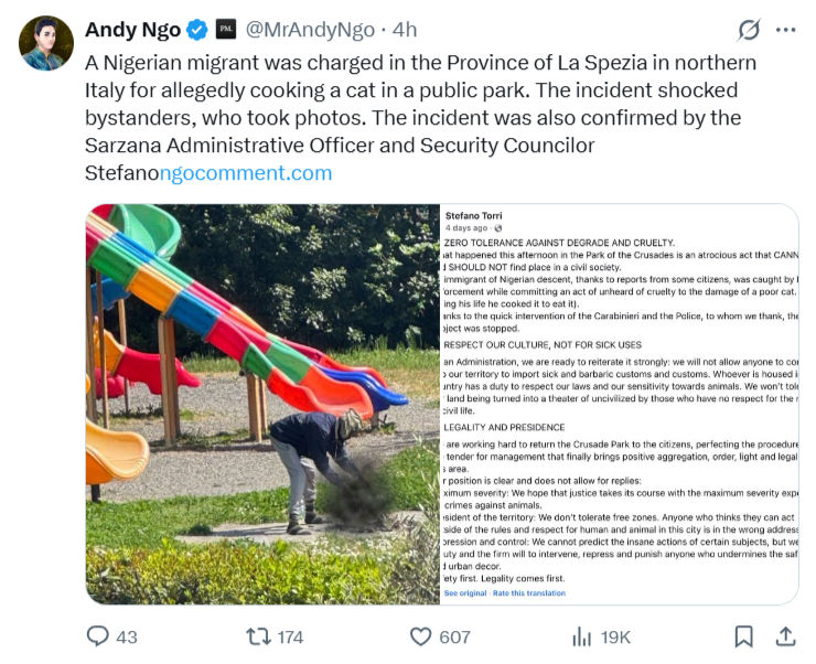 Andy Ngo: A Nigerian migrant was charged in the Province…