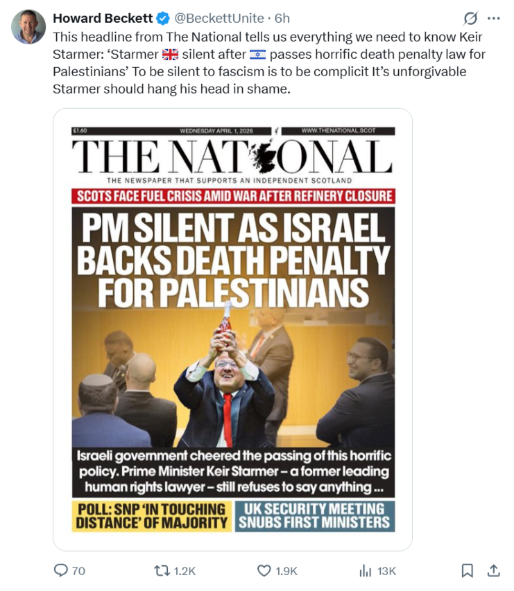 Howard Beckett: This headline from The National tells us everything we need…