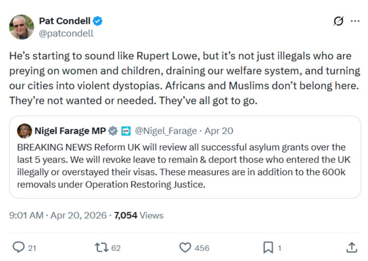 Pat Condell: He’s starting to sound like Rupert Lowe…