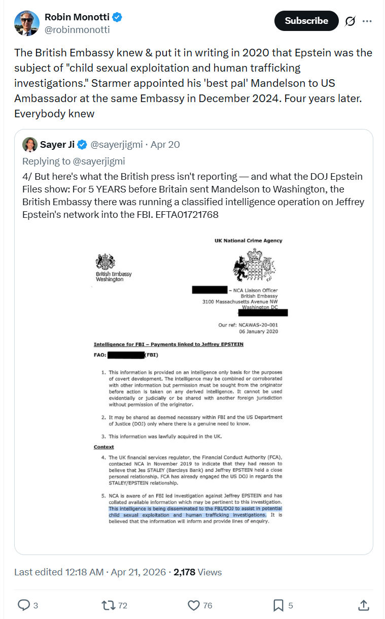 Robin Monotti: The British Embassy knew & put it…
