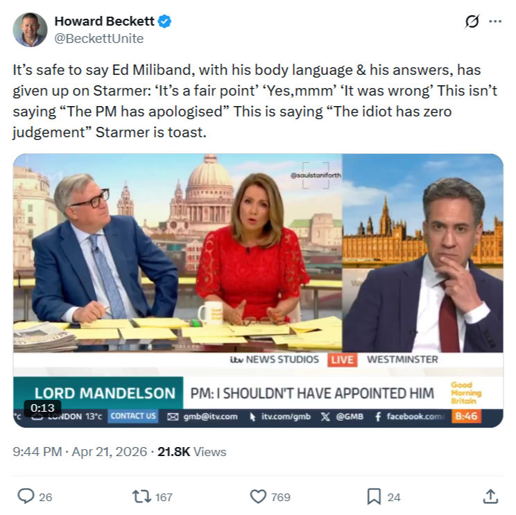 Howard Beckett: It’s safe to say Ed Miliband…