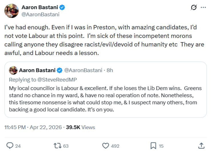 Aaron Bastani: I’ve had enough…
