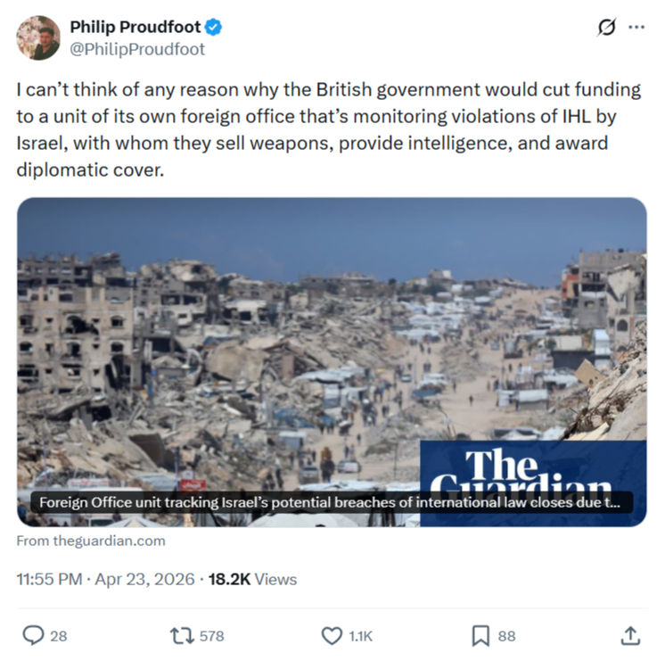 Philip Proudfoot: I can’t think of any reason...