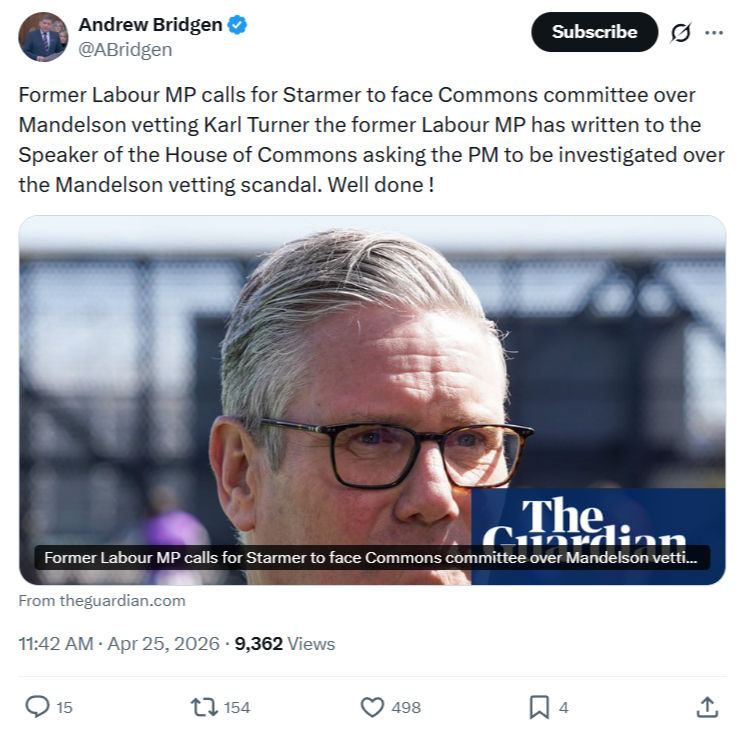 Andrew Bridgen: Former Labour MP calls for Starmer…