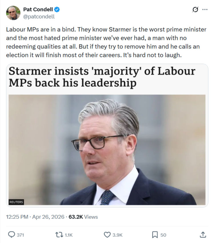 Pat Condell: Labour MPs are in a bind…