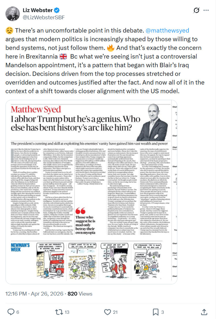 Liz Webster: There’s an uncomfortable point in this debate…