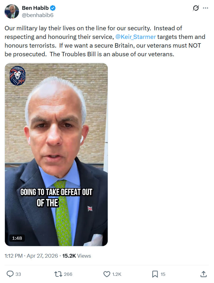 Ben Habib: Our military lay their lives on the line…