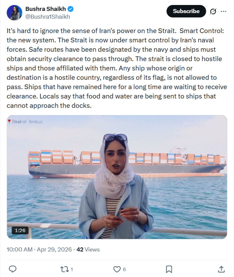 Bushra Shaikh: It's hard to ignore the sense of Iran's…