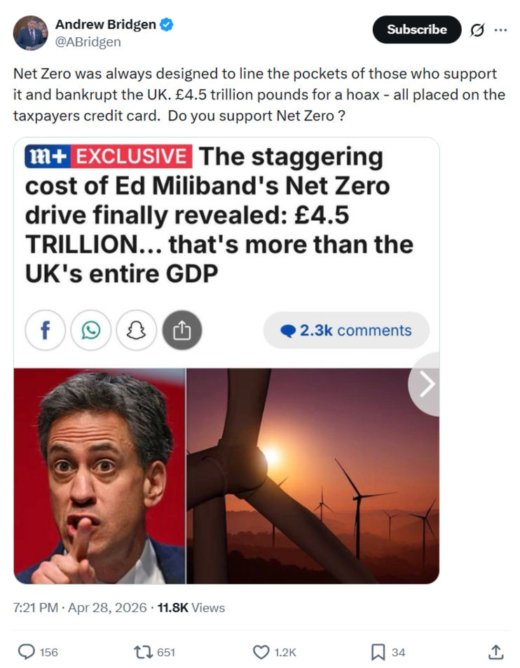 Andrew Bridgen: Net Zero was always designed to line…