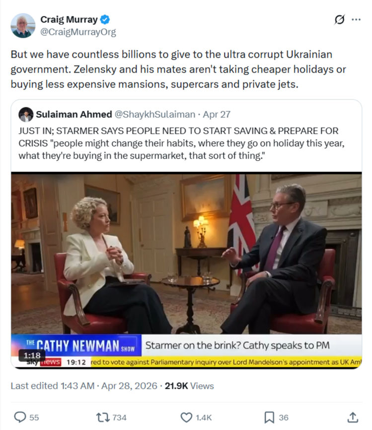 Craig Murray: But we have countless billions…