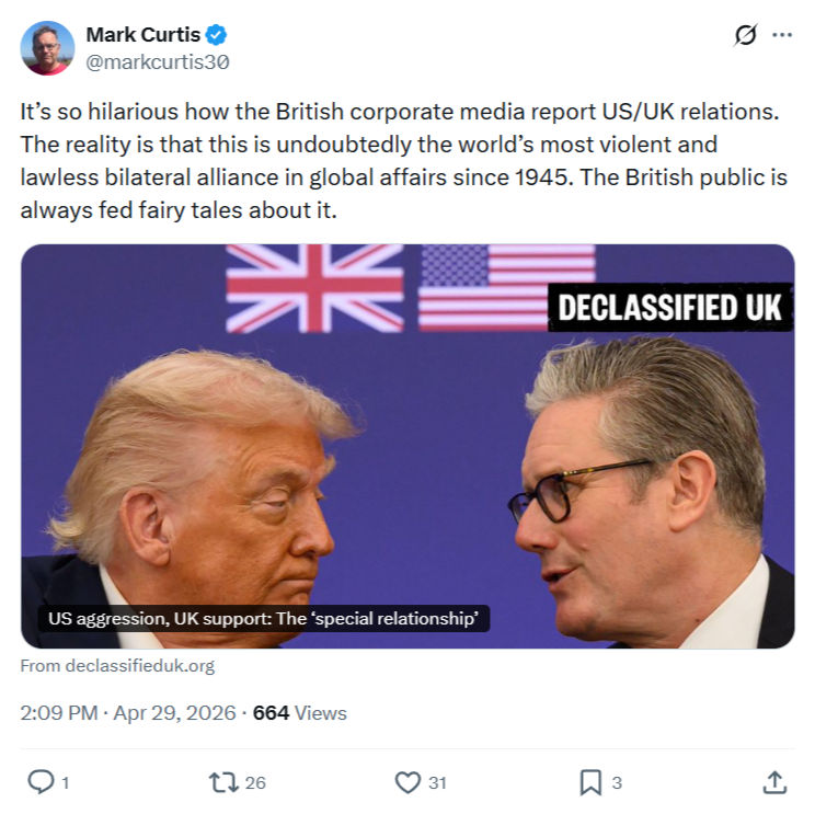 Mark Curtis: It’s so hilarious how the British…