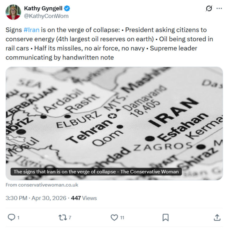 Kathy Gyngell: Signs #Iran is on the verge ...