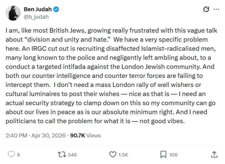 Ben Judah: I am, like most British Jews, growing...