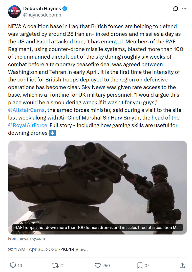 Deborah Haynes: A coalition base in Iraq that...
