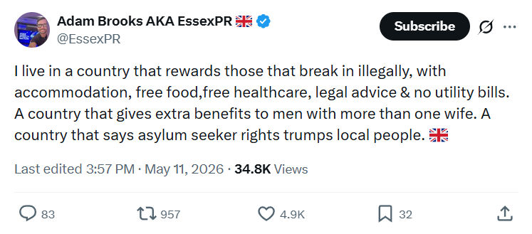 Adam Brooks: I live in a country that rewards…
