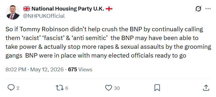 Pat McGinnis: So if Tommy Robinson didn’t help…