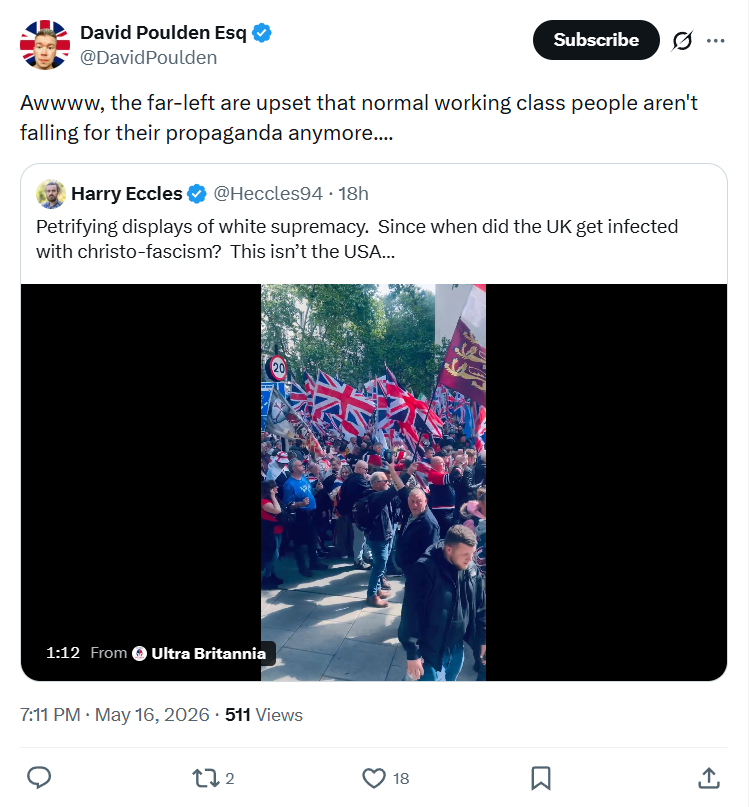 David Poulden: Awwww, the far-left are upset…