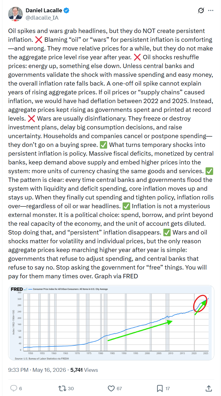Daniel Lacalle: Oil spikes and wars grab headlines…