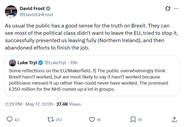 David Frost: As usual the public has a good sense…