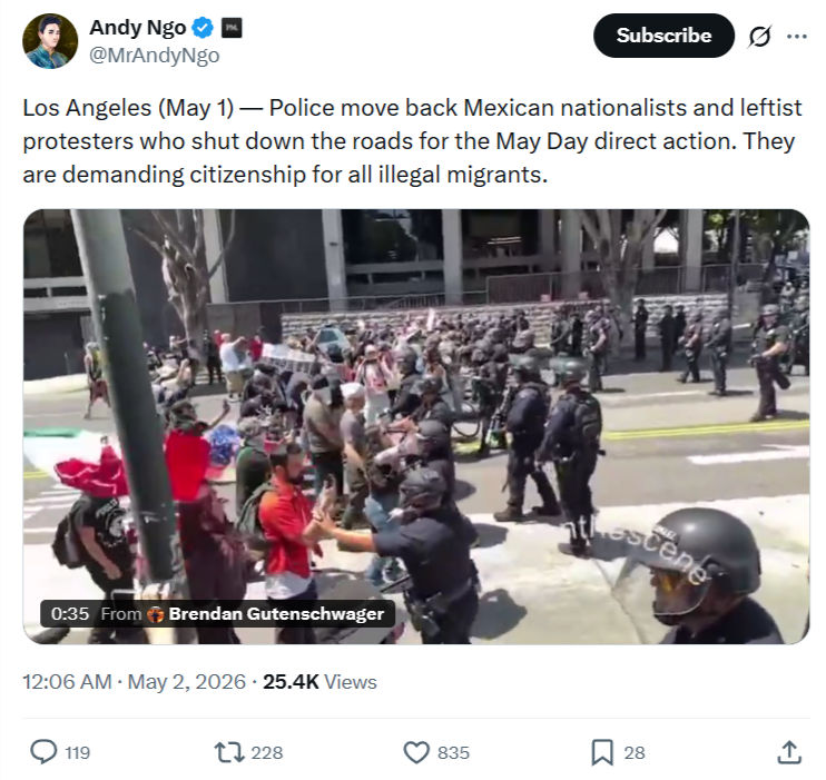 Andy Ngo: Los Angeles (May 1)…