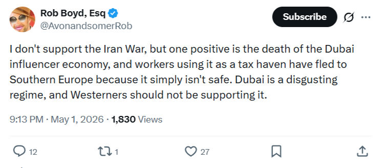 Rob Boyd: I don't support the Iran War…