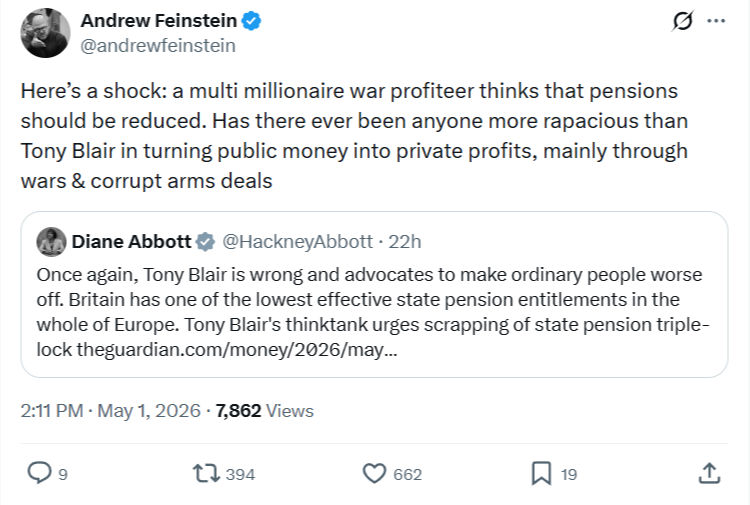 Andrew Feinstein: Here’s a shock…