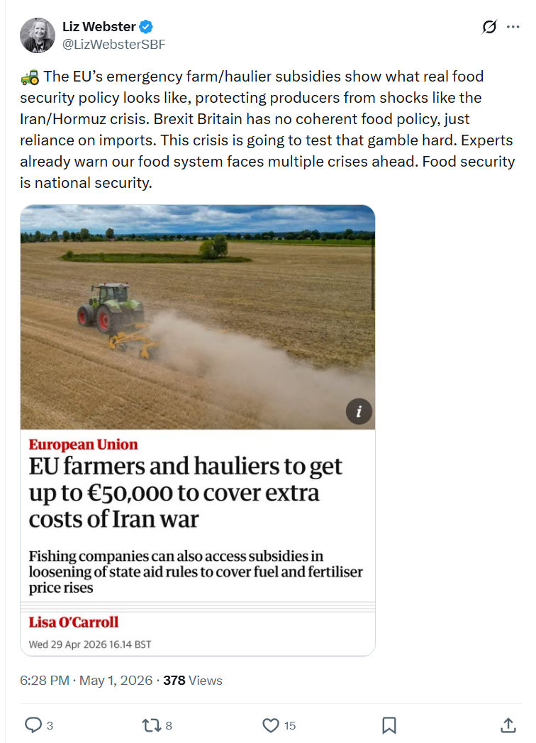 Liz Webster: The EU’s emergency farm/haulier…